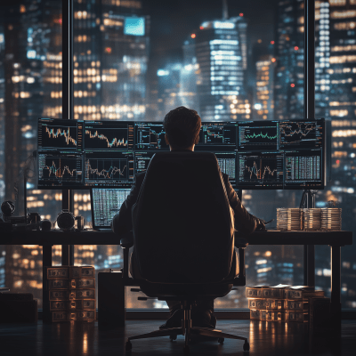 Young Man in Black Gamer Chair