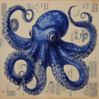 Cartoon Octopus Drawing