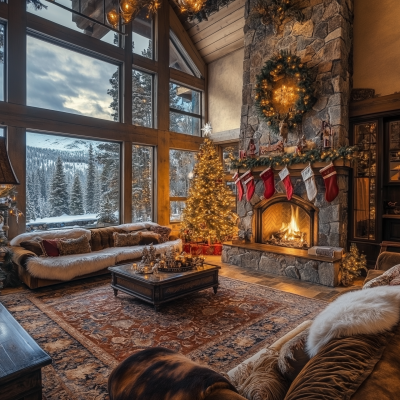 Luxurious Mountain Resort Living Room