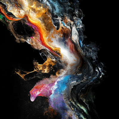 Abstract Art on Black Background