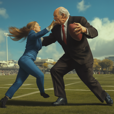 Football Player Tackling