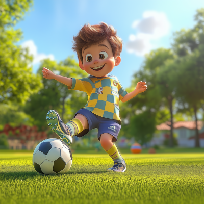 Lively 3D Pixar Scene