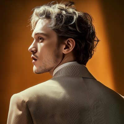Man in Studio Lighting