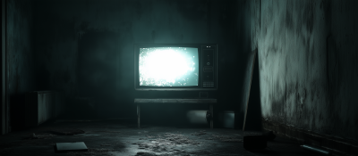 Shining Monitor in Dark Room