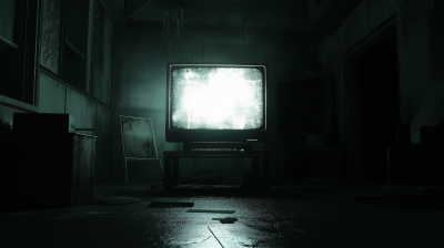 Shining Monitor in Dark Room