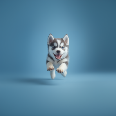 Happy Cute Baby Husky