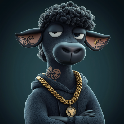Rap Cartoon Sheep