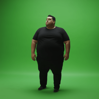 Sleeping Man in Green Background