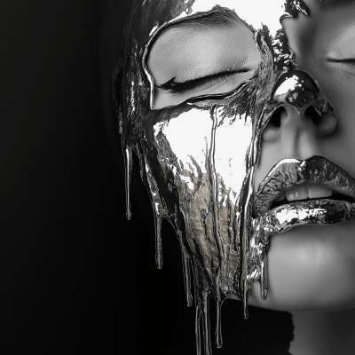 Chrome Dripped Portrait