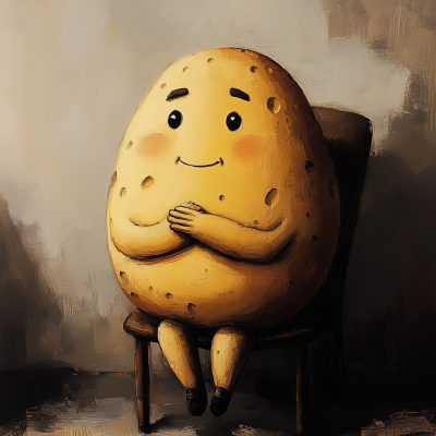 Potato Character in Contemplation