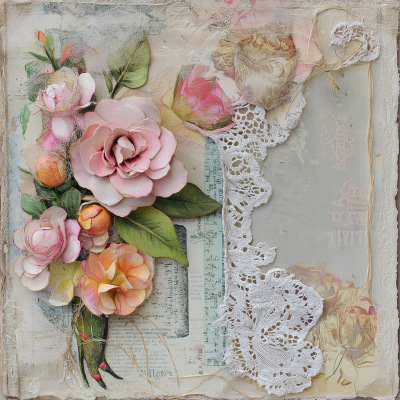 Vintage Floral Mixed Media