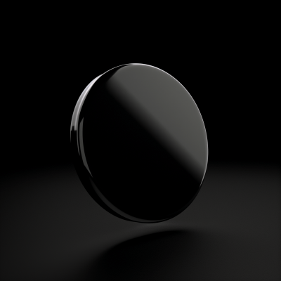 Floating Dark Coin Shape