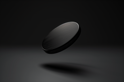 Floating Dark Coin Object