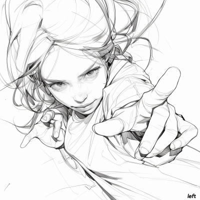 Dynamic Pose of a Girl