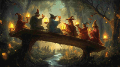 Priests in Enchanted Forest