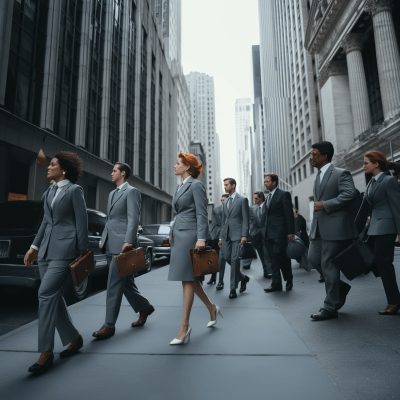 Cinematic Profile Shot on Wall Street