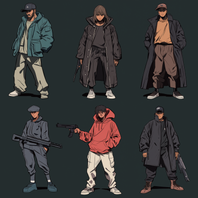 90s Style Cyberpunk Gangsters