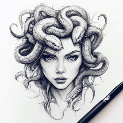 Beautiful Medusa Illustration