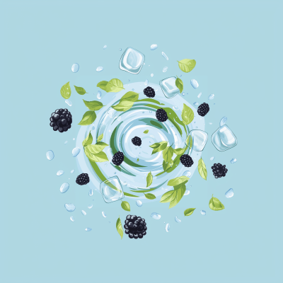 Green Tea Leaves Swirl