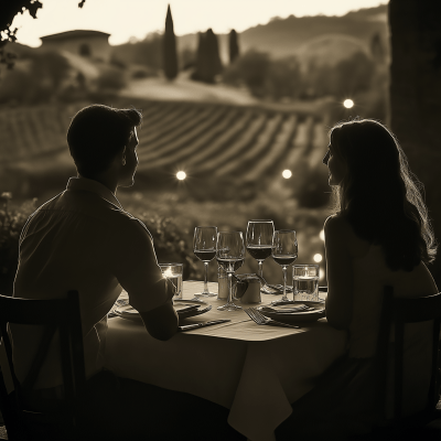 Candlelit Dinner in Tuscany