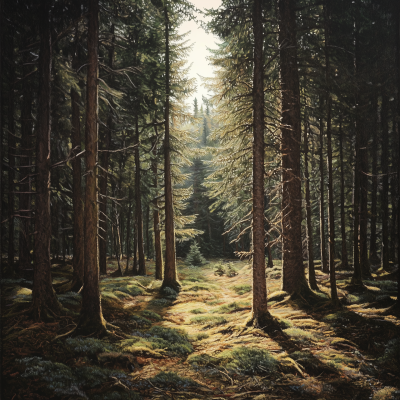 Hyper Realistic Forest Landscape