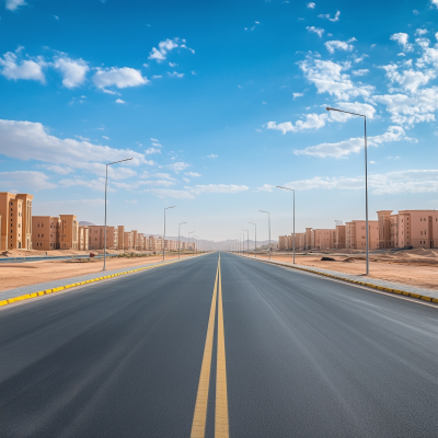 Sunny Road in Saudi Arabia