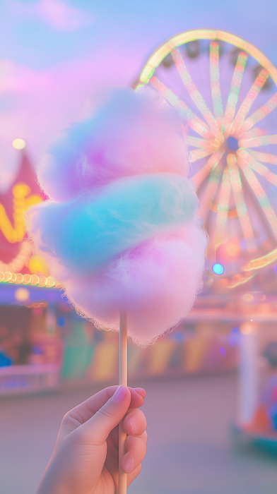 Whimsical Cotton Candy Swirl