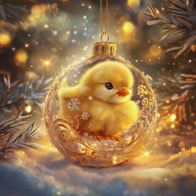 Chick Hatching from Ornament