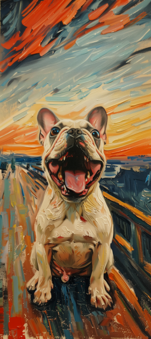 French Bulldog on Bridge