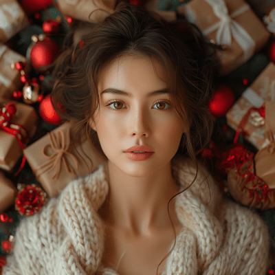 Mongolian Model with Presents