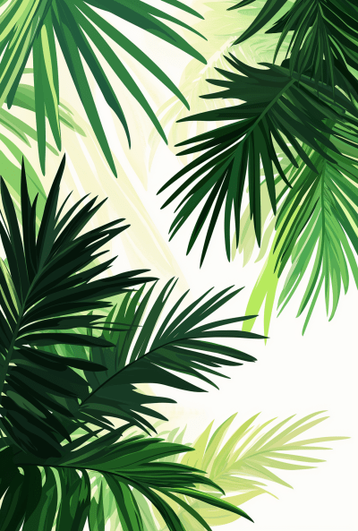 Minimalist Palm Leaves