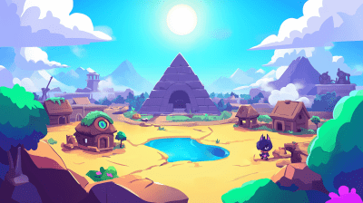 Desert Oasis Landscape