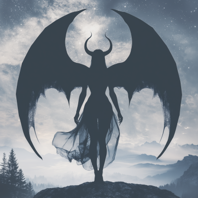 Demon Woman Silhouette