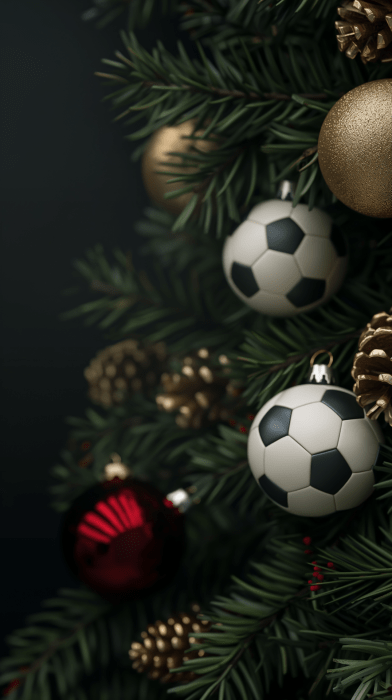 Christmas Tree with Soccer Balls