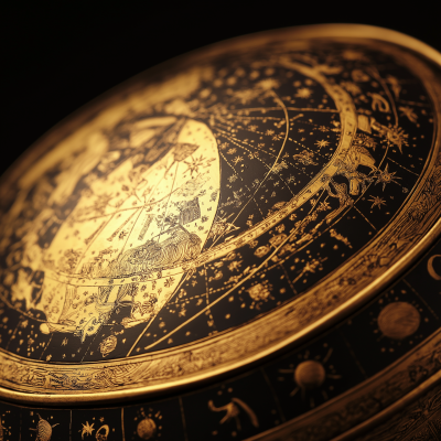 Gold and Black Zodiac Astrocartography