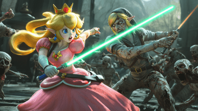 Princess Battle Against Zombies