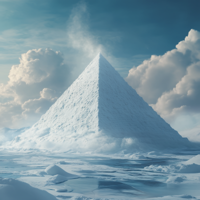 Snowy Pyramid Landscape