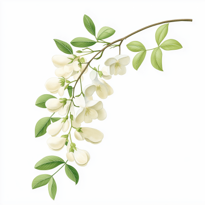 Sophora Japonica Flower Illustration