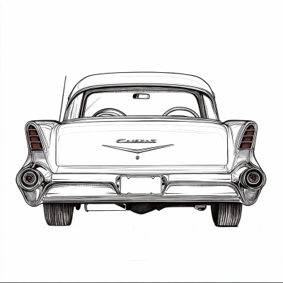 1957 Chevy Rear View