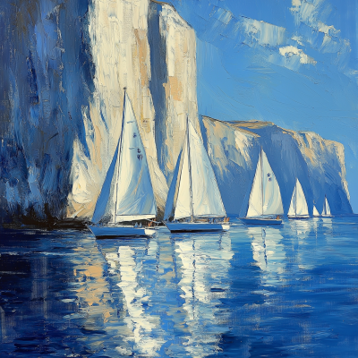 Impressionistic Sailboats