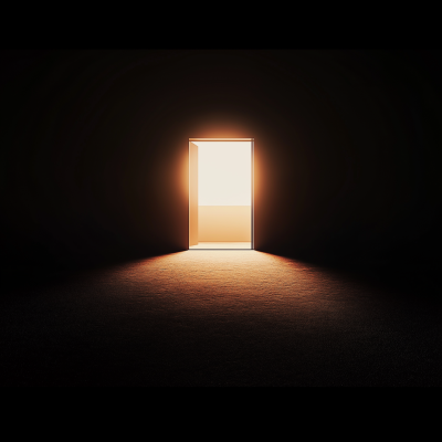 Illuminated Minimalist Room