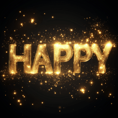 Golden Glowing Happy