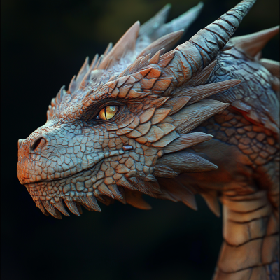 Close Up Dragon Head