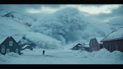 Avalanche in Icelandic Town