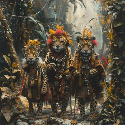 Jaguar Shaman Family in the Jungle