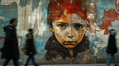 Mysterious Boy on Wall
