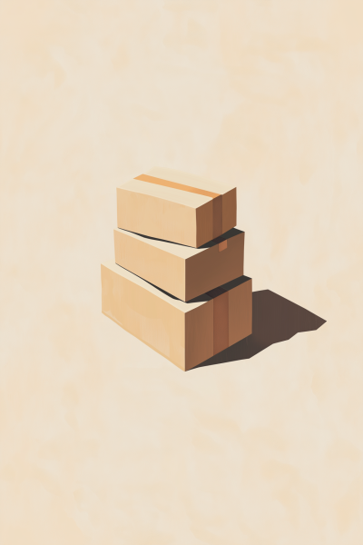 Stacked Boxes Illustration