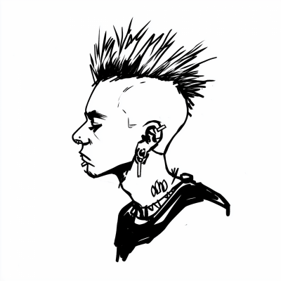 Punk Head Illustration