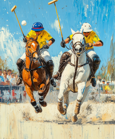 Polo Match in Motion
