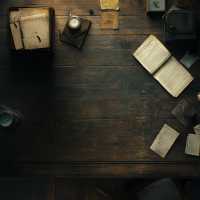 Empty Dark Desk